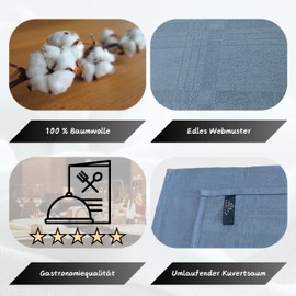 Gariella - Set of 6 cloth napkins with pattern, colour: black, mouth napkins, mouth cloth, 100% cotton, size: approx. 45 x 45 cm, machine washable, hemmed on four sides