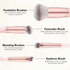 START MAKERS Makeup Brushes Dual Ended, 2Pcs Foundation Contour Concealer