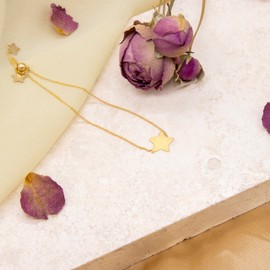 Carissima Gold Women's 9 ct Yellow Gold 9.6 x 10 mm Star Adjustable Slider Bracelet 23 cm/9 Inch