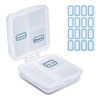 Travel Pill Organizer 6 Compartments Portable Pill Case with Double