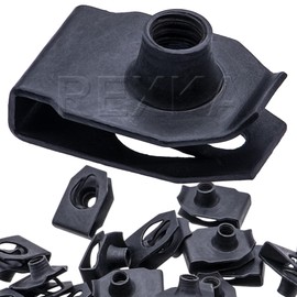 Rexka 30pcs M4.2 Extruded U Nut #8-32 Screw Size for Ford Lincoln 45262 45262-S2 GM - Multipurpose- Engine Hood Bumper Fender Body