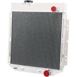 Cubauto 3 Rows Aluminum Radiator For 1960-1966 65 Ford Mercury Comet Falcon Ranchero Mustang V8 L6 2.4L 2.8L 4.3L 4.7L AT/MT,Full Aluminum Radiators