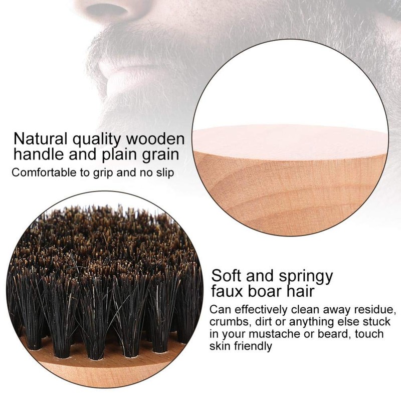 Cepillo para barba, cerdas de jabalí Cepillo para barba de