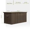 ChicFurnit Outdoor Storage Box, 100 Gallon Deck Box with Lockable