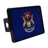 Michigan State Flag Trailer Hitch Cover Plug MI