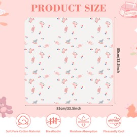 BOYSSPAA Thin Baby Blanket for Newborn Cute Bear 100% Cotton Newborn Blanket apply to Spring or Summer Breathable Cot Blankets for Wrap,Pram/Towel Baby Essentials(85 * 85cm)(Trojan)