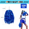 100pcs Pom Poms Cheerleading Blue Metallic Cheerleader Pom Poms with