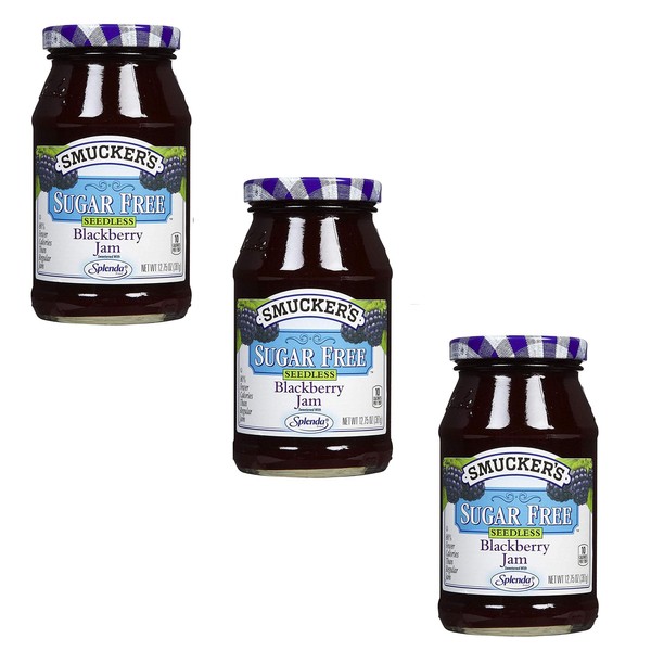 Smucker's Sugar Free Seedless Blackberry Jam 12.75oz Jar (Pack of 3)