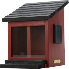 Wildlife Garden WG313 Squirrel Feeder Red Wooden Feeder
