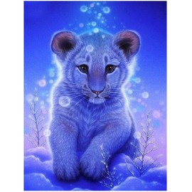 TITSHOP Diamond Painting Animal Tiger Diamond Painting Full Pictures DIY 5D Crystal Rhinestone Embroidery Diamond Painting Kits for Children Adults Cross Stitch Decoration Home Wall Decor