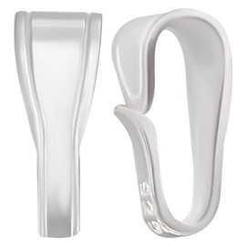 Beebeecraft 1 Box 10Pcs Pinch Clip Bails 925 Sterling Silver 0.28x0.12 Inches Snap on Bails Hook Pendant Charm Necklace Clasps for Earring Bracelet Choker Jewellery Making