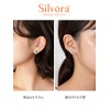 Silvora 925 Silver Hoop Earrings, Women's Ring Earrings, Heart, Birthstone,