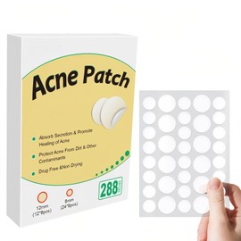 TIKIYOUN Pimple Patches for Face Hydrocolloid Acne Patches for Covering Zits and Blemishes, 2 Sizes 288 Count Acne Zit Patch & Effective Pimple Stickers with Tea Tree for Blemish Protection Tools Kit