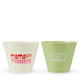Margarita Frosted Cups, Ideal for Cocktails, Lemonade, Iced Tea and More, Perfect for Fiestas, Summer, Pool, Beach, Picnic, BBQs, Birthday and Outdoor Parties, 9 oz, Set of 12