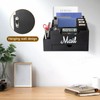 Niciksty Wood Desktop Mail Organizer, Mail Organizer Countertop with 6