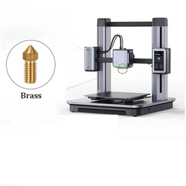 0.4mm Brass Nozzles for AnkerMake 3D Printer Hotend M6 Thread High Temperature Pointed Wear Resistant Nozzle (Brass)