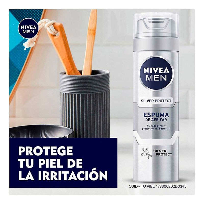 Espuma para Afeitar NIVEA MEN Silver Protect 200ml