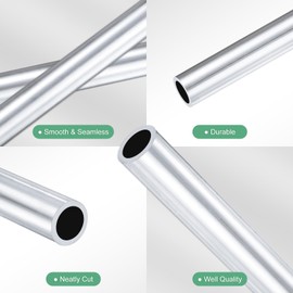 M METERXITY 1-Pack 250mm 6063 Aluminum Round Tube, 9mm ID 12mm OD Seamless Aluminum Tubing for Construction/Machining/DIY Crafting, Metal Straight Pipe [0.35x0.47x9.8IN]