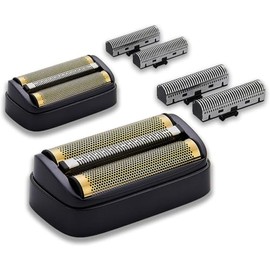 Shaver Replacement Golden Foil and Cutters compatible with Andis 17155 Pro lithium titanium foil shaver Replacement Heads(2 pack Black)