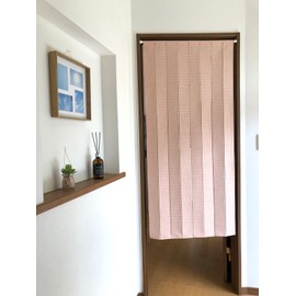 Noren Size, Thick Fabric, Divider, Blindfold, Stylish, Accordion, Noren, Length 59.1 inches (150 cm), Vitamin Check (Orange C100)