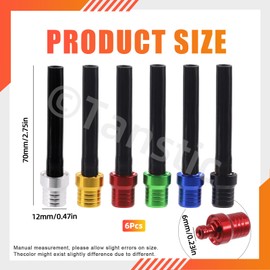 Tanstic 6Pcs Universal Tank Gas Fuel Cap Valve Vent Breather Hose Tube, Gas Fuel Tank Cap Vent Fuel Tank Vent Tube Compatible with 50cc 110cc 70cc 125cc Motorcycle XR CRF RM KX SSR Dirt Pit Bike ATV