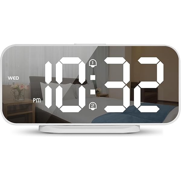 ALANAS Digital Alarm Clock for Bedrooms - Large LED Display,