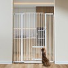 55.1" Extra Tall Pet Gate, 29.5-43" Wide with Adjustable Cat