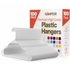 White Plastic Hangers 100 Pack– Heavy-Duty Plastic Hangers Slim and