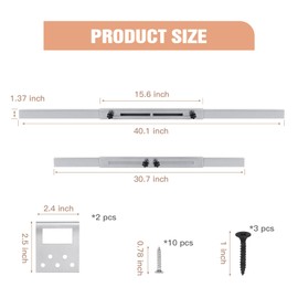 Dooricade Security Door Bar (Stainless Steel - Heavy Duty) Use as Door Security Bar -Door Reinforcement Lock,Protect The Security of The Entire Dooricade. Fits Doors 30"-39" Doorricade - Safe Room