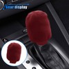 2PCS Plush Car Gear Shift Knob Cover & Handbrake Cover,