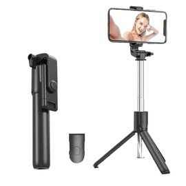 RWZB Bluetooth Wireless Selfie Stick for Smartphones, One-Button, Selfie, Smartphone Integrated, Tripod, Lightweight, Portable Stand, Foldable, Selfie Stick, Remote Control, Compatible with Many