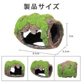 LKCCTK Aquarium Barrel Cave Small Ornament Resin Playground Tropical Fish Insects Amphibians Decor Aquarium