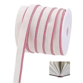 PH PandaHall 22.8m Book Binding Headbands Bookbinding Endbands Cerise Book Binding Cloth Book Binding Kits Book Repair Tape for Book Decor Repair Bookbinding Supplies 13mm Wide