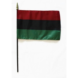 African American - 8 in x 12 in World Stick Flag
