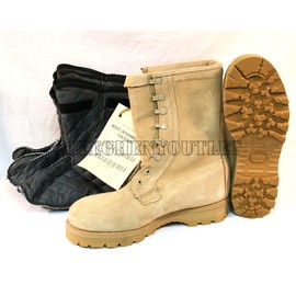 Genuine US Military Issue Army Military ICW Cold Weather DESERT TAN GORETEX Boots SIZE 15W w/ Booties NIB
