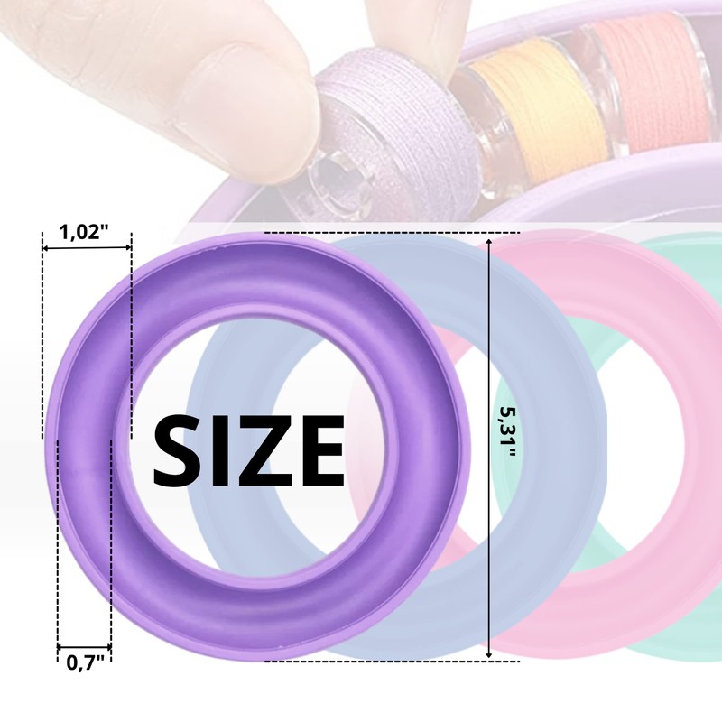 4 Pack Round Bobbin Holder Bobbin Organizer Bubbin Organizer Keeper