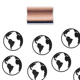 Earth Rubber Stamp, 1-1/3 Medium Stamp for Scrapbooking Card Making Crafting