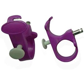 Extractor de agujas, cortador de hilo 3 en 1 para coser dedal, protector de dedal, agujas, accesorios de manualidades, herramientas de costura DIY (morado)