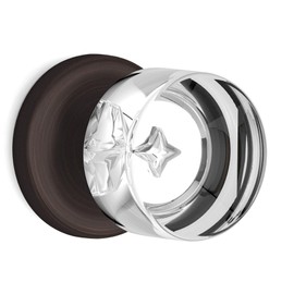 Dummy Round Crystal Door Knobs Venetian Bronze Round Rosette