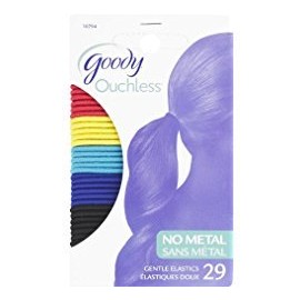 Goody Ouchless No Metal Hair Elastics, Rio, 4 mm, Assorted Colors, 29 Count