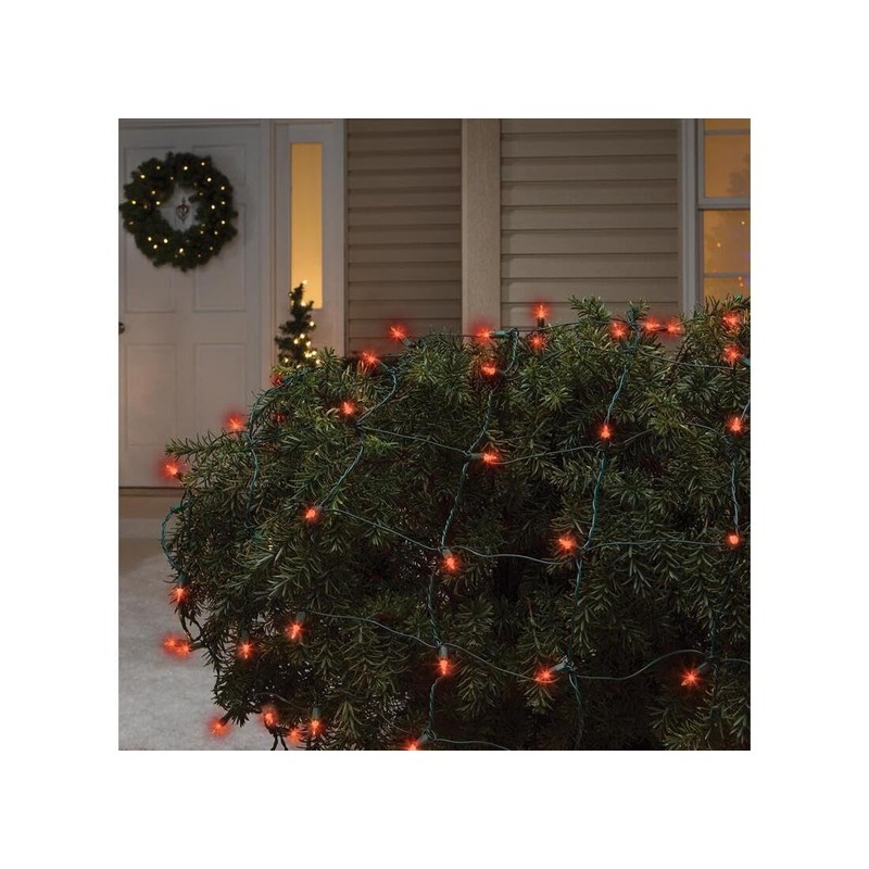 Celebrations Commercial Net Lights Red Bulbs 4' L X 6'