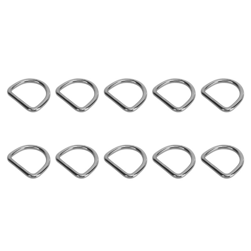 10pcs 316 Stainless Steel D Ring Semi Circular Welded D