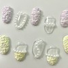 ˡᴬᴺᵀᶤˡ Embo pearl tweed handmade nail tip - short almond