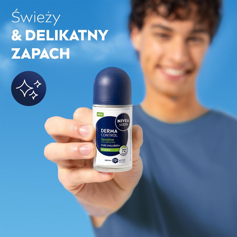 NIVEA MEN Derma Control Sensitive Herren Antitranspirant 72h Kugelschutz mit