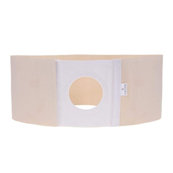Brrnoo Unisex Ostomy Belt, 3 Sizes, Adjustable Elastic Hernia Belt, Breathable Stoma, Hernia Support Belt with Magic Pad (XL)