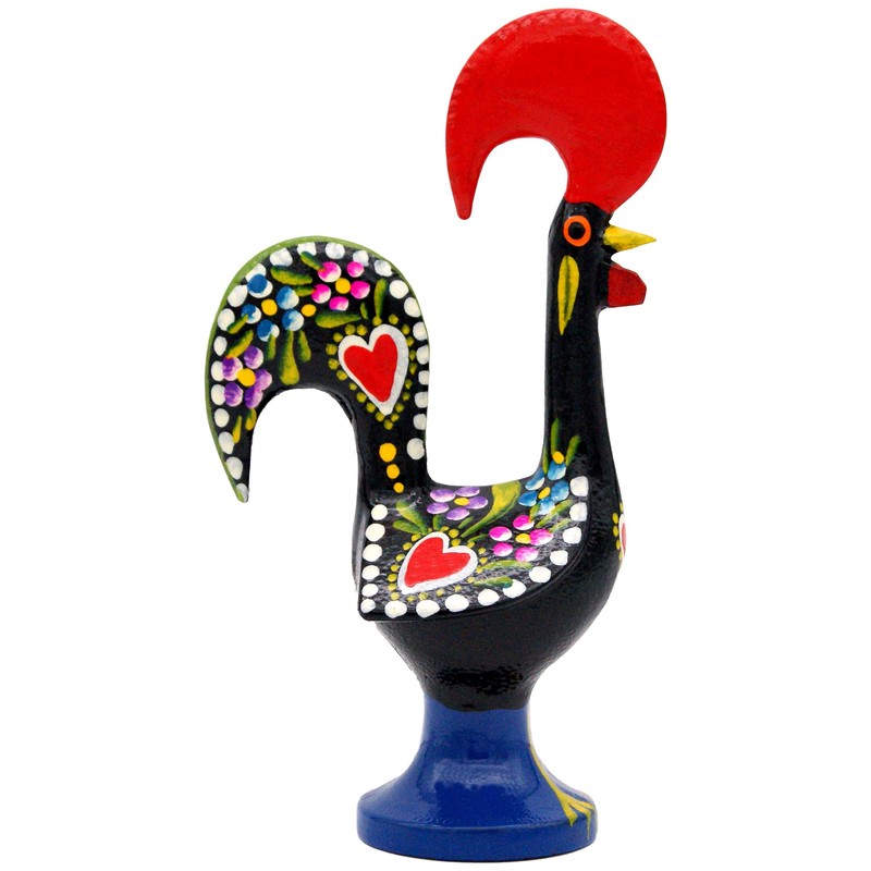 6 Inch Good Luck Portuguese Rooster Barcelos Metallic Figurine for
