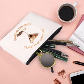 XYANFA Espresso Martini Cosmetic Makeup Bag Espresso Martini Present For Women Dirty Martini Espresso Gift Zipper Pouch (ESPRESSO MARTINIS)