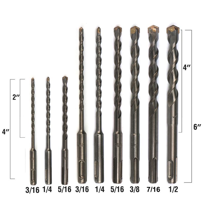 30PC, 5/32" x 6", SDS Plus Bits, Masonry Drill bit