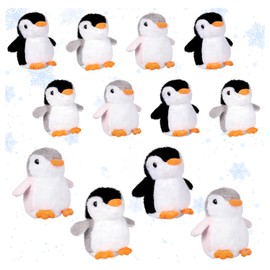 SYWHXY 12PCS Mini Stuffed Penguins Plush Toys Soft Penguins Stuffed Animal for Boys Girls, Hanging Penguins Doll Decorations for Bag Birthday Decor Meeting Favors (3 Colors)