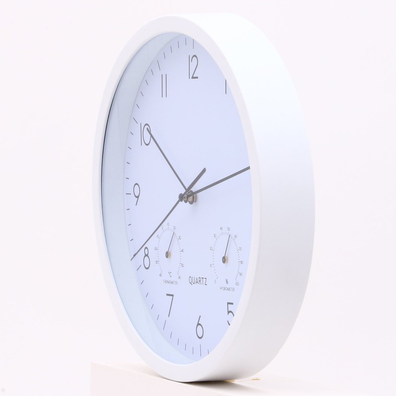 Fujiboeki 26332 Wall Clock, Diameter 10.0 inches (25.4 cm), White,
